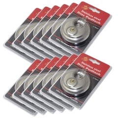 12 Pack Round Padlock with Shielded Shackle, 2-3/4-Inch, Stainless Steel Stee…