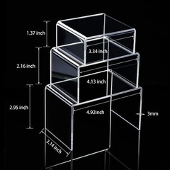 2 Sets Acrylic Display Risers, Product Stand, Jewelry Display Riser Shelf Sho…