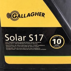 Gallagher Portable Solar S17 Electric Fence Energizer TESTED WORKING no battery