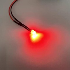 F5/5mm Flat Head LED Light-emitting Diode 2V 3V 6V 9V 12V 24V-220V Prewired 20cm