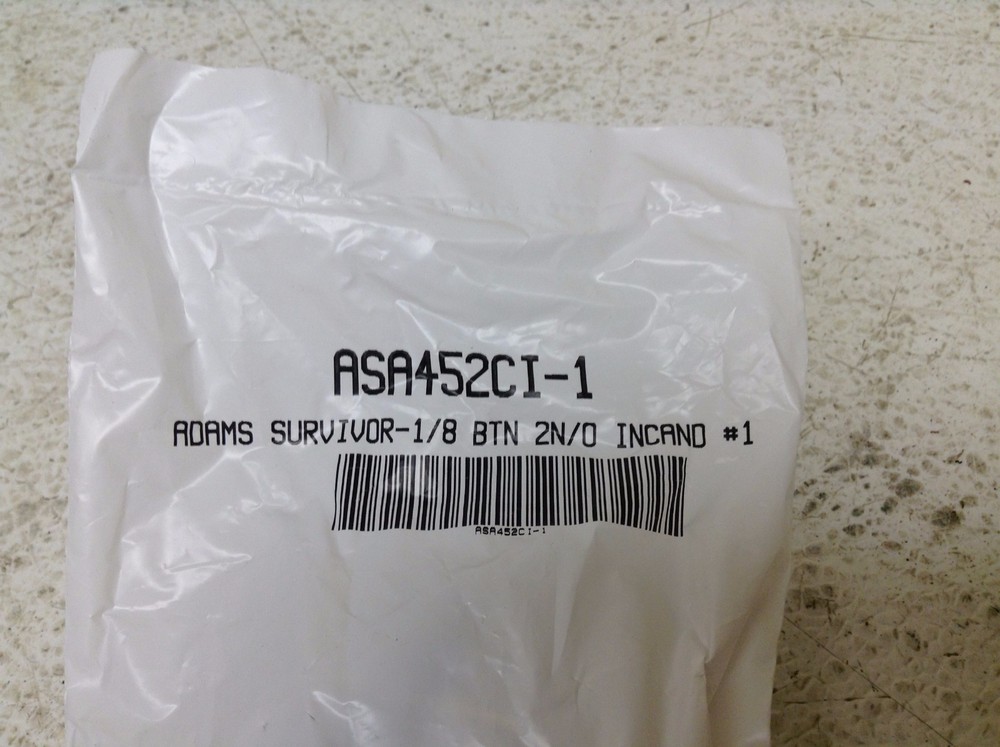 Adams Survivor ASA452CI-1 Survivor 1/8 2N/O INCAND #1 Push Button ASA452CI1 New