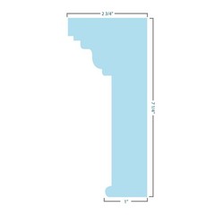 Ekena Millwork Endurathane Craftsman Crosshead Bottom Trim 37 Bottom Width X 41