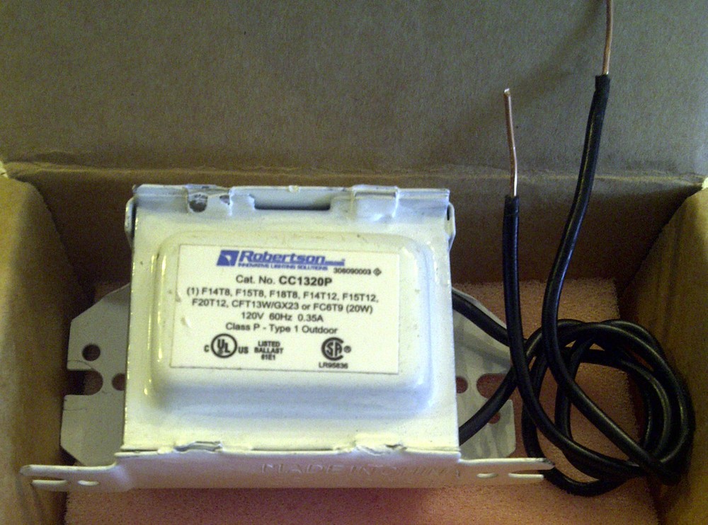 1 Robertson CC1320P 13W T8 Fluorescent Ballast 120V 60Hz 0.35A Class P Type 1
