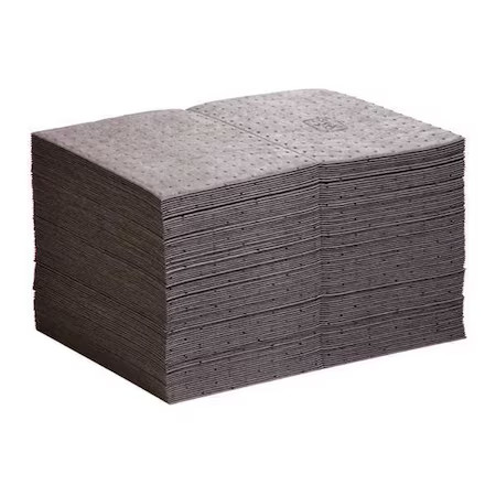 Pig Mat203 Sorbent Pad, 22 Gal, 15 In X 20 In, Universal, Gray, Polypropylene,