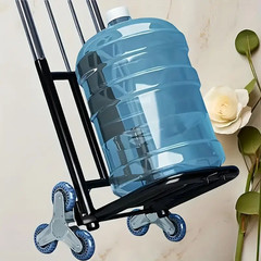 Stair Climbing Cart Heavy Duty Folding Hand Truck Dolly 460 lbs 6 Wheels + Ropes