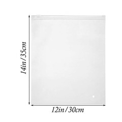 Pack of 50 12×14-inch Frosted Zipper Bags — Clothing & Garment Packaging Bags