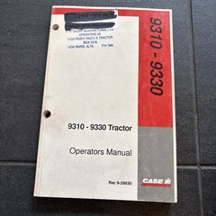 Genuine CASE 9130 – 9330 Tractor Maintenance Operator Manual
