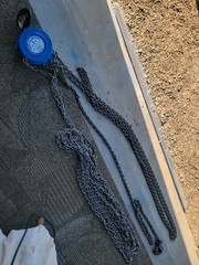 Tractel Inc. USA tralift 1 ton 30ft Chain Hoist W/1t Hook 6 x 18mm Grade 50 Blue