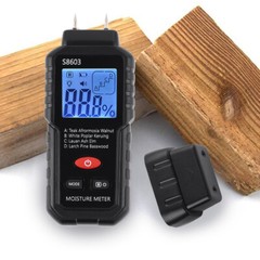 Handheld Digital LCD Wood Moisture Meter Tester for Firewood Paper Cardboard