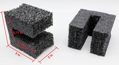 LOT of 5 Computer Laptop Foam Inserts Only Fits 0.75 to 1 in thick, 8.75 in wide