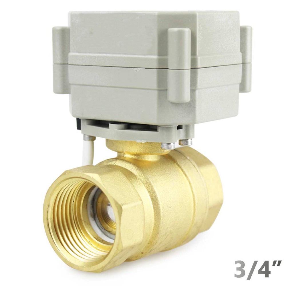 Brass 3/4″ 9V 12V to 24 VAC/DC 5-Wires Normally Closed Motorized Ball Valve