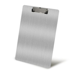 Stainless Steel Clipboard HeavyDuty Durable Clipboard Silver, A4
