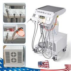 Portable Dental Unit System Air Compressor Powerful Suction Scaler Lamp Light