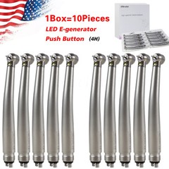 1-10pcs ASKEADNT Dental E-Generator High Speed LED Handpiece 3 Way4 Hole Turbine