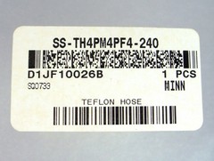 Swagelok SS-TH4PM4PF4-240 TFE Lined Hose Braided Flex SS 316, 1/4″ NPT M-F, 20ft
