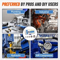 25Pcs Stainless Steel Pipe Plug Fittings Assortment Kit, 5 Sizes NPT Male