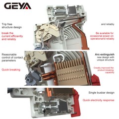 GEYA Solar DC MCB Mini Circuit Breaker 2Pole 6/10/16/25/32/40/50/63/80/100/125A