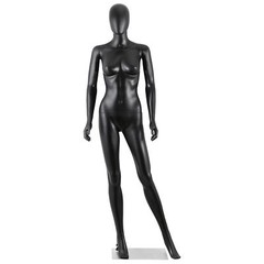 70″ Black Female Mannequin Full Body Maniquine Model Stand Adjustable Metal Base