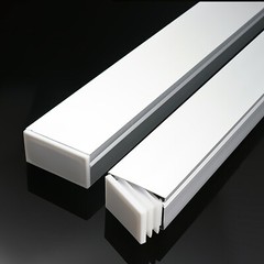 Rectangular Plastic End Caps Ribbed Plugs Blanking Inserts Rectangle Bungs White