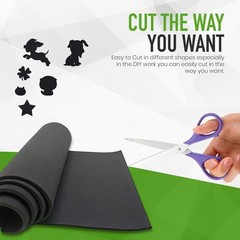 Neoprene Sponge Closed Cell Foam Rubber 3/16″ Thick x 12″ wide x 54″ Long, Black