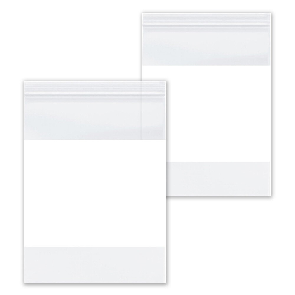 4″x 6″ Reclosable Bag 4 Mil Writeable White Block Water-Resistant 2000 Packs