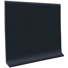 Roppe 2-1/2 In. x 4 Ft. Black Vinyl Dryback Wall Cove Base Pack of 16 Roppe