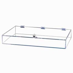 Clear Acrylic Rectangle Table Top Locking Display Case 24-1/4″ x 18-1/4″ x 3″