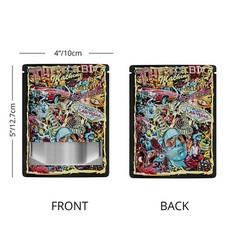 100pcs Mylar Food Bags Smell Proof Resealable Stand Up Pouch 3.5g for Candy