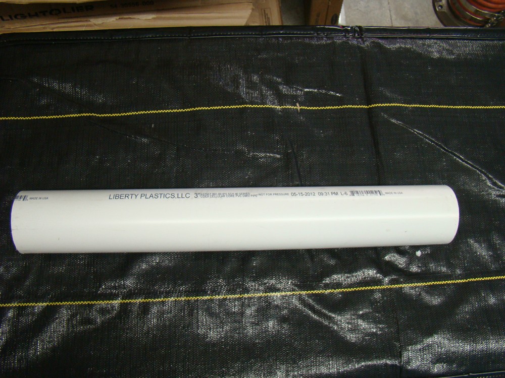 (Case of 6)–Solid Coex Cellular Pvc Pipe 3″ x 2′(3 inch x 2 feet long)