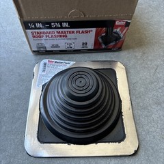 6x Oatey STANDARD MASTER FLASH ROOF VENT/ PIPE FLASHING 1/4IN-5-3/4IN 8x8IN Base