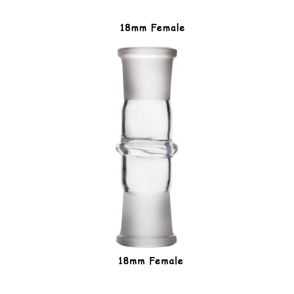 2pcs 18mm female to 18mm female glass adapter