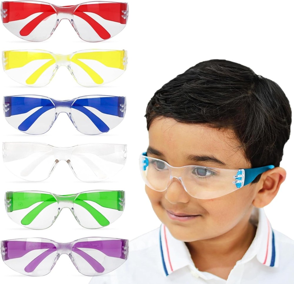 BISON LIFE Kids Safety Glasses, Bulk Kids Protective Glasses ANSI Z87.1 Safety G
