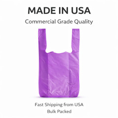 Bags 1/10 Small 8 x 4 x 15 T-Shirt Plastic Grocery Shopping Bags Burgundy