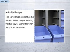 60 Drawer Hardware Organizer Cabinet No Door for Samples Metals Electronics Blue