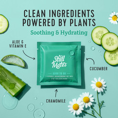 – Flushable Wipes, Individually Wrapped, Travel Friendly, Unscented with Cucumbe