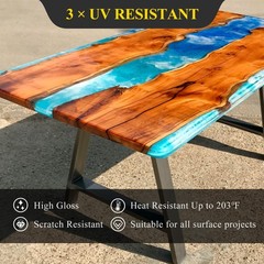 68OZ UV Resistant Epoxy Resin Kit – No Bubble, Crystal Clear for Art Coating