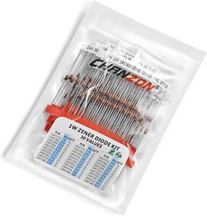 30 Values Zener Diode Assorted Kit 1W 300Pcs 3V to 47V Diodes Set