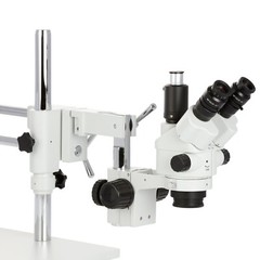 AmScope 7X-135X Trinocular Stereo Boom Microscope+4K 8MP HDMI Camera + Fiber LED
