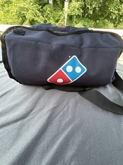 Domino’s Pizza Insulated Delivery Bag Blue Carry Tote Food Carrier Grub Hub Dash