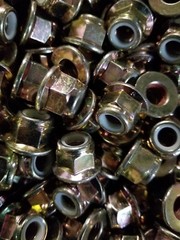 (50) M10-1.25 or 10mm Metric Hex Flange Stop Lock Nut / Nylon Insert ,Class 8.8