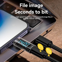 USB C Adapter LED Wattage Display 140W 40Gbps 8K USB C Extension PD3.1 Type1656