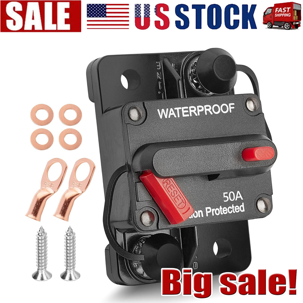 300A AMP Circuit Breaker Fuse Reset 12V-48V DC Car Boat Auto Waterproof