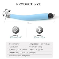 AZDENT Dental E-generator LED High Speed Handpiece Plastic 3 Water Spray 4Hole