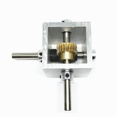 20:1 Right Angle Worm Gearbox 90° Angle Drive Steering Gear Reducer 20T Red
