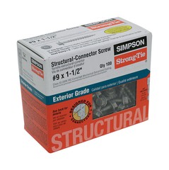 Simpson Strong-Tie SD9112R100 Galvanized Hex Head Connector Screw #9 x 1.5 in.