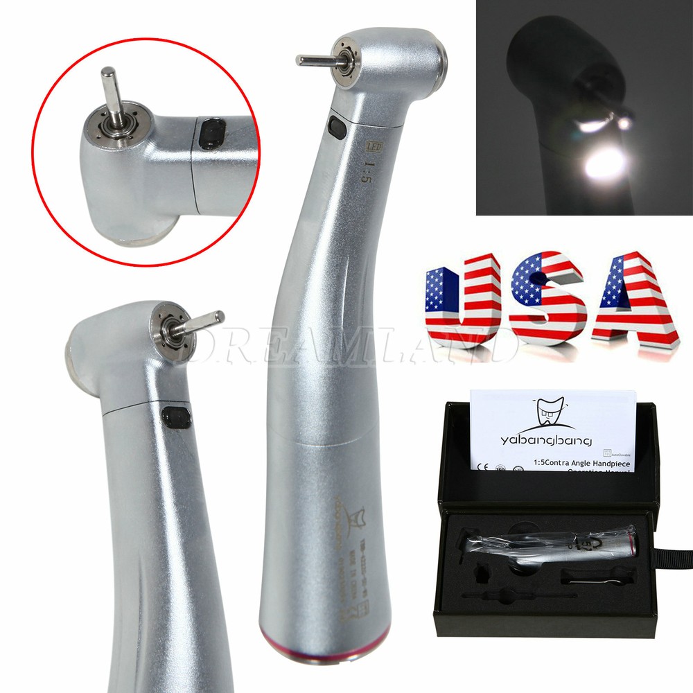 NSK Style Dental 1:1 20:1 1:5 (LED) Contra Angle Handpiece Push / Latch E-type