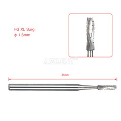 AZDENT Dental Surgical Handpiece FG Bur Tungsten Carbide Round/Straight Fissure