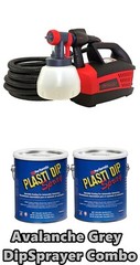 Plasti Dip Spray 2 Gallon Avalanche Grey DYC G-Force DipSpayer Ready to Spray