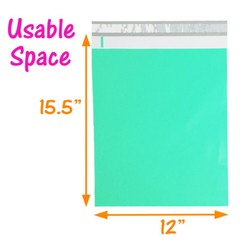 12×15.5 Pink]]Blue]Green]Purple]Yellow,Teal Poly Mailer Colored Shipping Bag NEW