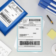4″ x 6″ Fanfold Direct Thermal Shipping Labels for Zebra and Rollo Printers USA